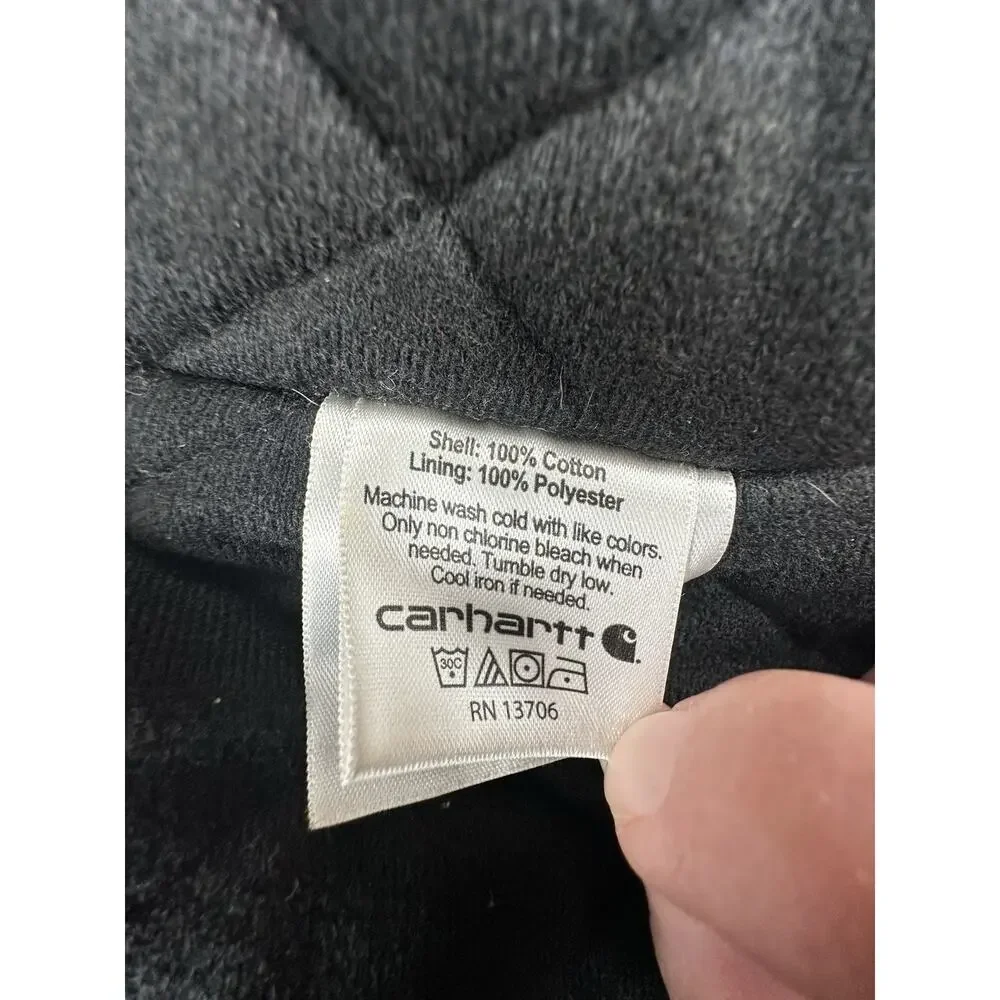Carhartt Jacket Quilt Lined YOUTH Size M (10/12) BRN Brown Hooded